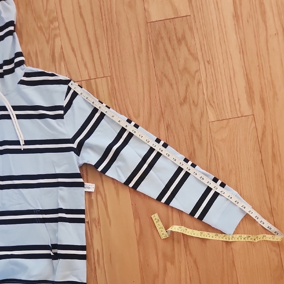 Old NAVY Classic Striped Blue and Black Men's Hoodie Large - Picture 12 of 17